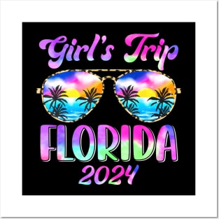 Girls Trip Florida 2024 Summer Beach Weekend Vacation Women Posters and Art